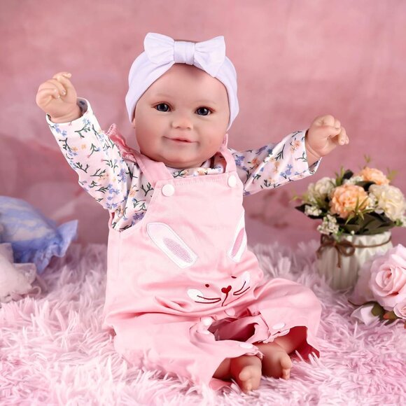 20Inch Realistic Soft Vinyl With Weighted Cloth Body Estella Girl Reborn Baby - Picture 2 of 6